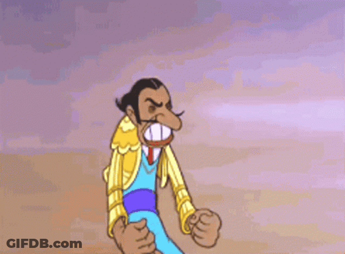 Cartoon Ferdinand Matador Pulling Hair Out GIF