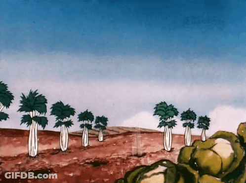 Cartoon Field With Trees And Rocks GIF
