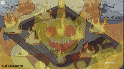 Cartoon Fire Adult Swim GIF