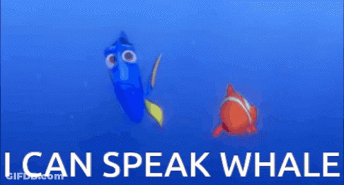 Cartoon Fish Flying With Big Eyes GIF