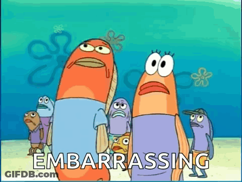 Cartoon Fish Group Embarrassing GIF