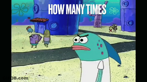 Cartoon Fish Saying How Many Times GIF