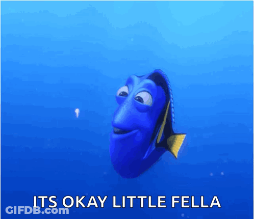 Cartoon Fish Saying Its Okay Little Fella GIF
