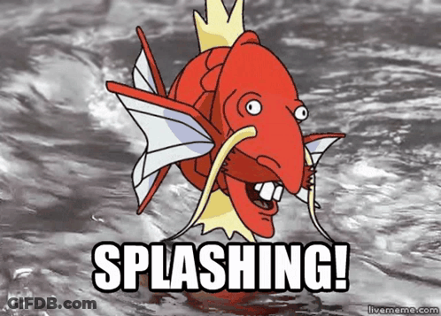 Cartoon Fish Splashing GIF