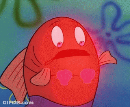 Cartoon Fish With Red Face GIF