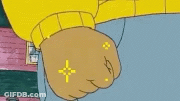 Cartoon Fist With Sparkles GIF
