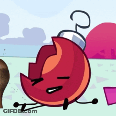 Cartoon Flame With Question Mark On Head GIF