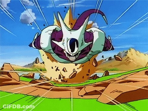Cartoon Flying Through Mountains GIF