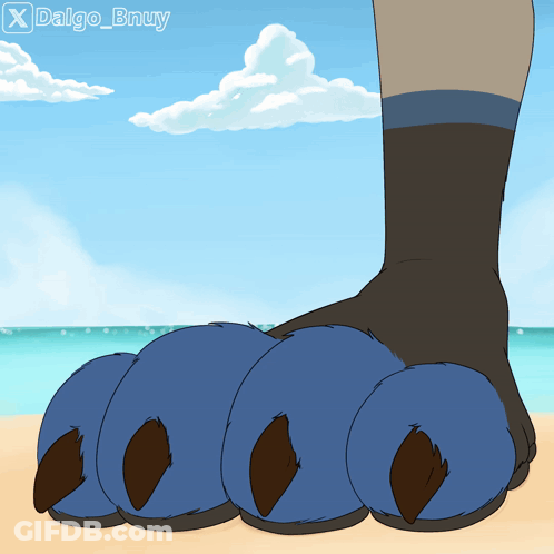 Cartoon Foot With Name Dalgo Bruy GIF
