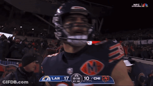 Cartoon Football Player Cole Kmet GIF