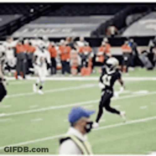 Cartoon Football Player In Number 41 Jersey GIF