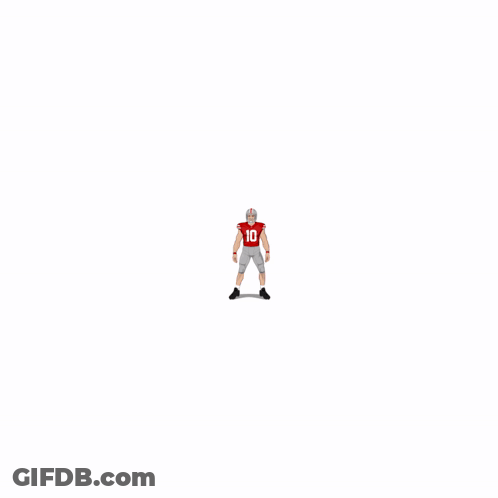 Cartoon Football Player Number 10 GIF