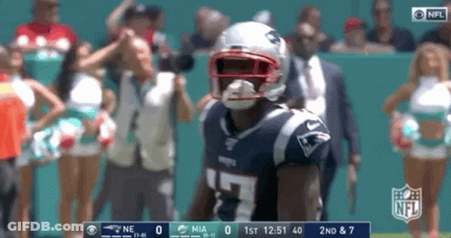 Cartoon Football Player Number 15 GIF