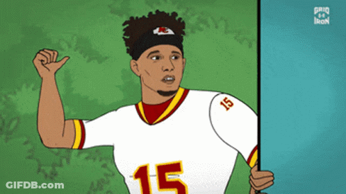 Cartoon Football Player Number 15 GIF