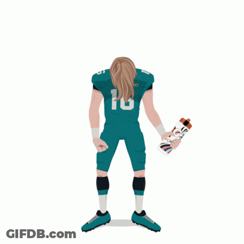 Cartoon Football Player Number 16 Jersey GIF