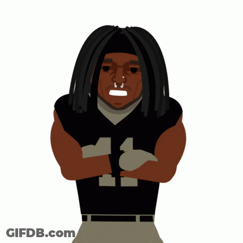Cartoon Football Player Number 41 Jersey GIF