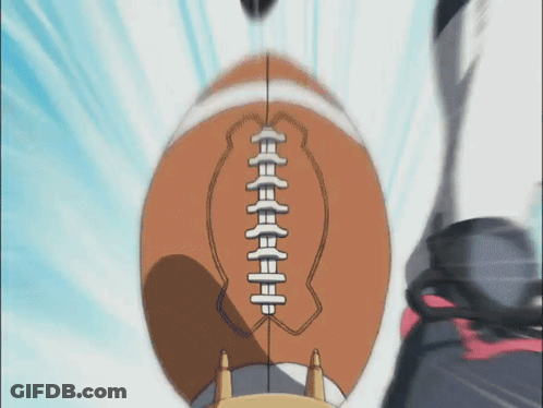 Cartoon Football With Letter H GIF
