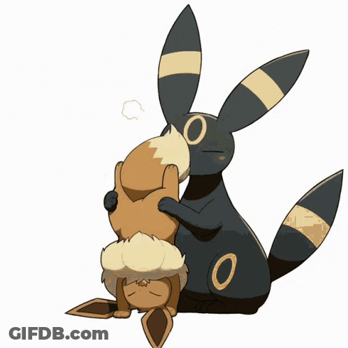 Cartoon Fox And Black Rabbit With Number 0 GIF