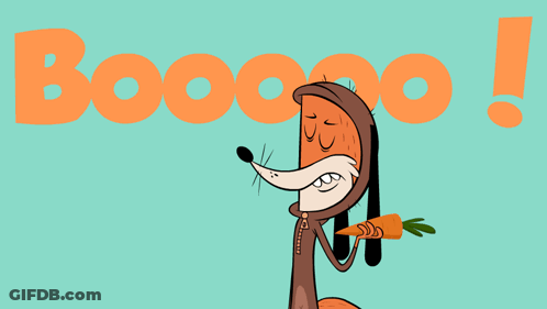 Cartoon Fox Holding Carrot Booo GIF