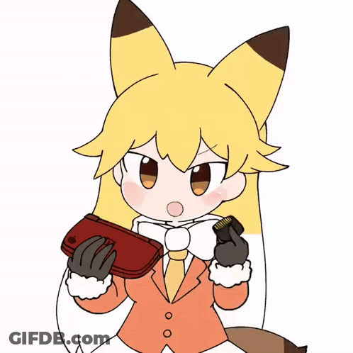Cartoon Fox Holding Red Wallet GIF