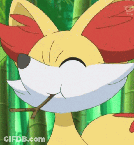 Cartoon Fox Holding Stick Smiling GIF