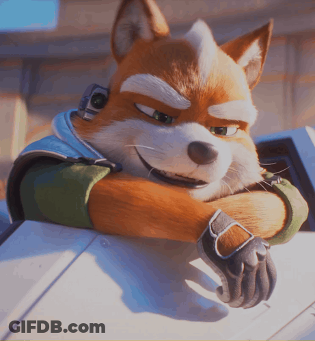 Cartoon Fox In Green Jacket GIF