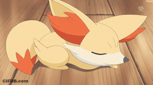 Cartoon Fox Laying Down With TV Channel GIF