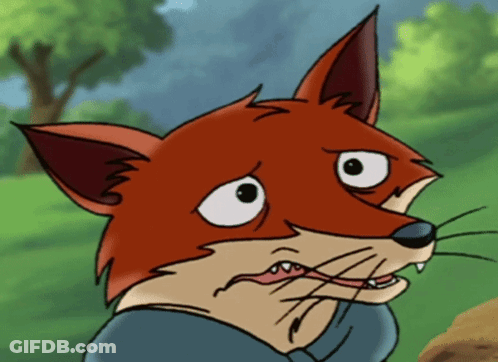 Cartoon Fox Making Funny Face GIF