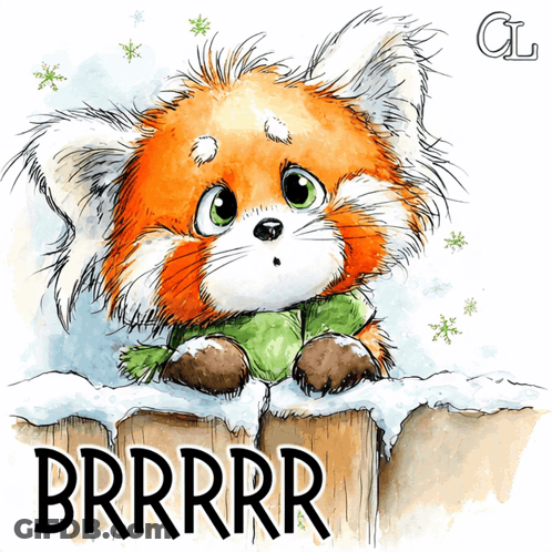 Cartoon Fox Saying Brrrr GIF
