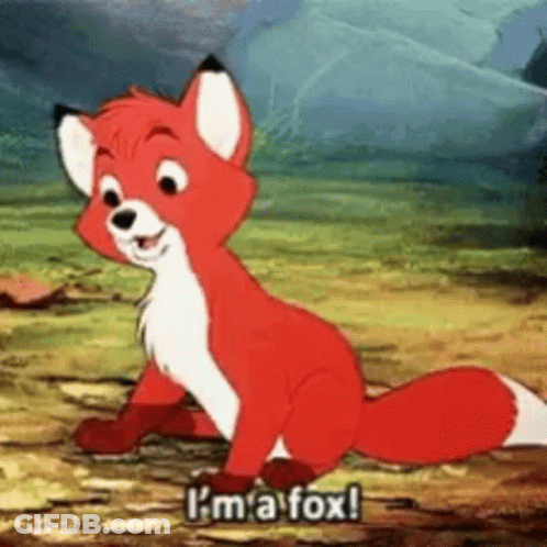 Cartoon Fox Saying I'm A Fox GIF