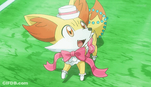Cartoon Fox Wearing Hat And Pink Bow Tie GIF