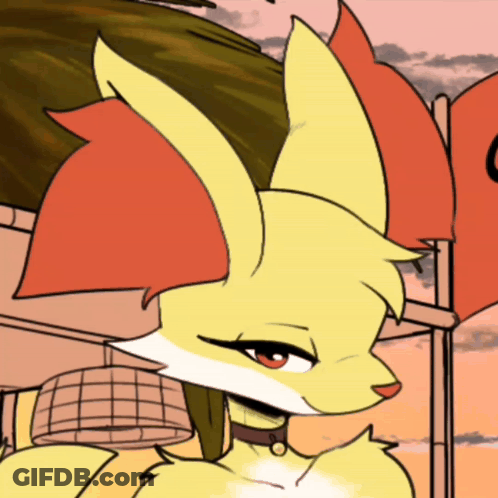 Cartoon Fox With Collar GIF