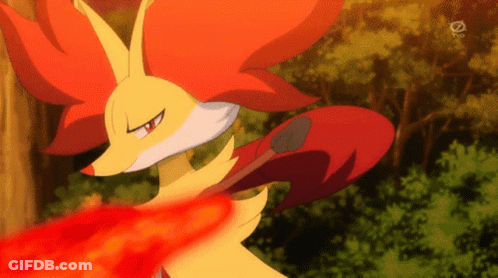 Cartoon Fox With Flame GIF