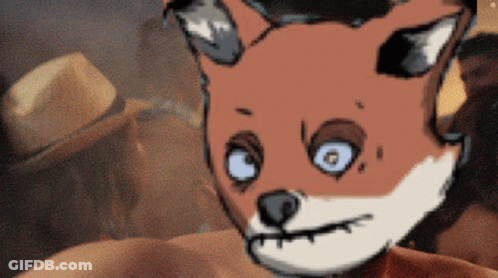 Cartoon Fox With Hat GIF