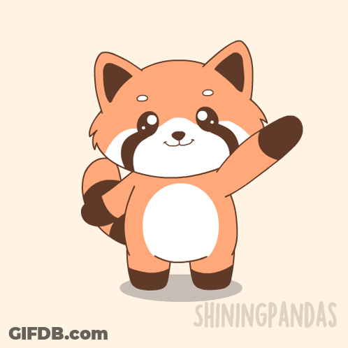 Cartoon Fox With Hearts Shiningpandas GIF
