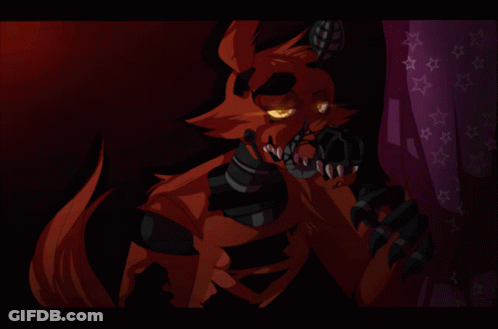 Cartoon Fox With Purple Background GIF