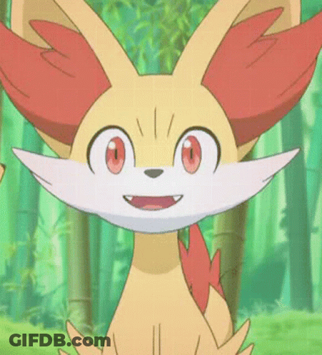 Cartoon Fox With Red Ears And Red Eyes GIF