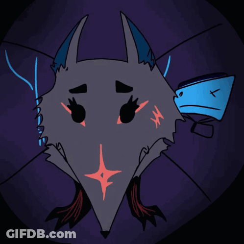 Cartoon Fox With Star In Mouth GIF