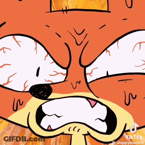 Cartoon Fox With TikTok Logo GIF