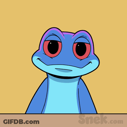 Cartoon Frog Holding Ice Cream Cone With Strawberries GIF