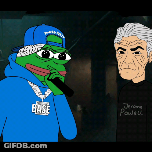 Cartoon Frog In Blue Hoodie Saying Base GIF