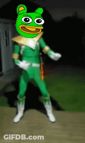 Cartoon Frog In Green Outfit GIF