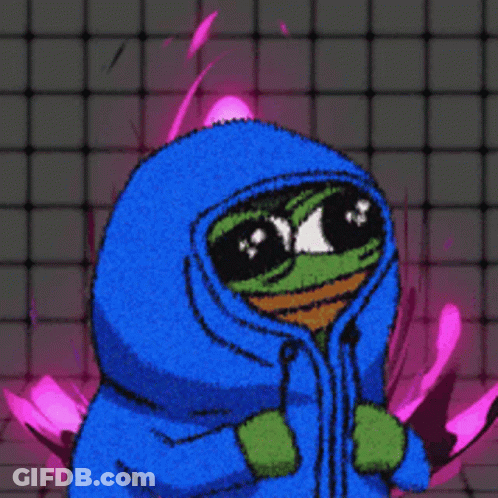 Cartoon Frog In Sunglasses And Blue Jacket GIF