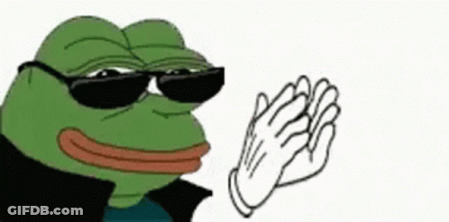 Cartoon Frog In Sunglasses And Jacket High Fiving GIF