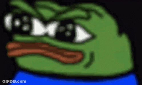 Cartoon Frog Looking At Camera In Sunglasses And Blue Shirt GIF