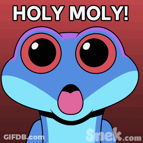 Cartoon Frog Saying Holy Moly GIF