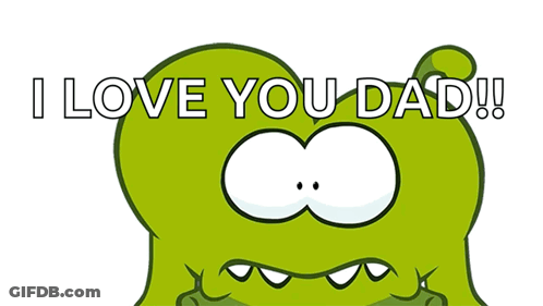 Cartoon Frog Saying I Love You Dad GIF
