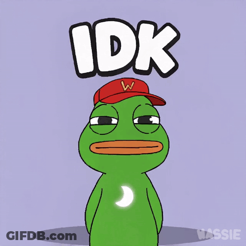 Cartoon Frog Saying IDK GIF