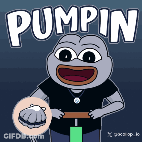 Cartoon Frog Saying Pumpin GIF
