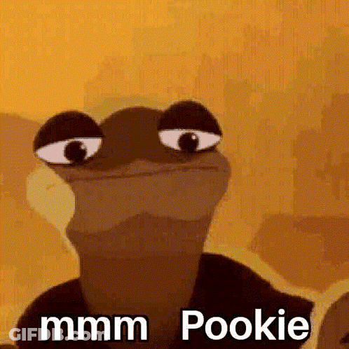 Cartoon Frog Says Mmmm Pookie GIF